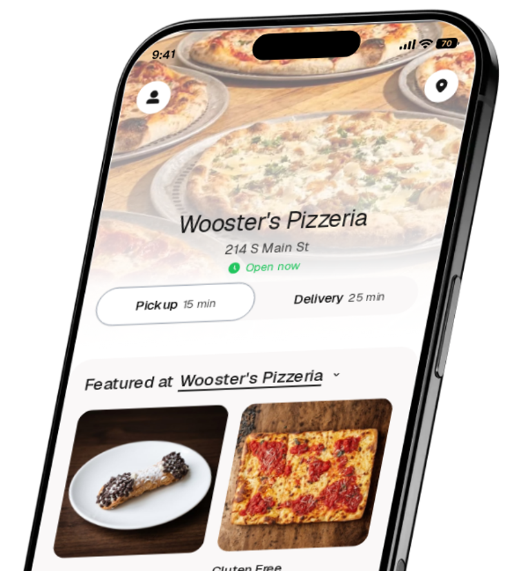 Wooster's Pizzeria app preview